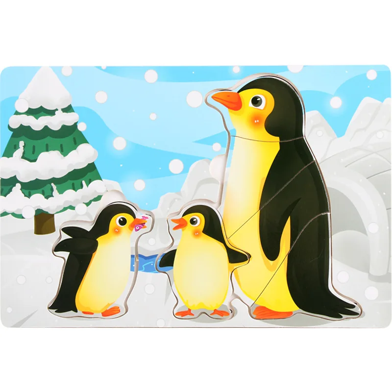 penguin Новые 100 шт. школы Краски инструменты Развивающая книжка-раскраска учиться рисовать раскраски доска для рисования доска деревянная игрушка для рисования - Цвет: penguin
