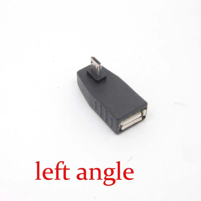 Фото Переходник с гнезда под углом 90 градусов на micro USB 2,0 B 5Pin OTG №2