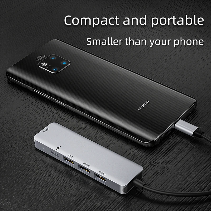 IHaitun usb-хаб C к Мульти USB 3,0 4K HDMI адаптер док-станция для Macbook Pro type C PD VGA SD TF DC3.5 для huawei 30 samsung порт 3,1
