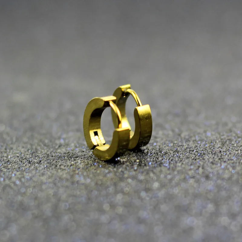 Маленькие серьги кольца из нержавеющей стали 316L серебристые золотистые для