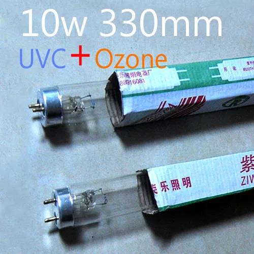 2PCS 10W with ozone 2-pack UVC кварцевый бактерицидный линейный заменяющий CFL светильник 10 Вт 15 Вт без озона и с озоном T8 G13 двусторонний UVC - Мощность в ваттах: 2PCS 10W with ozone
