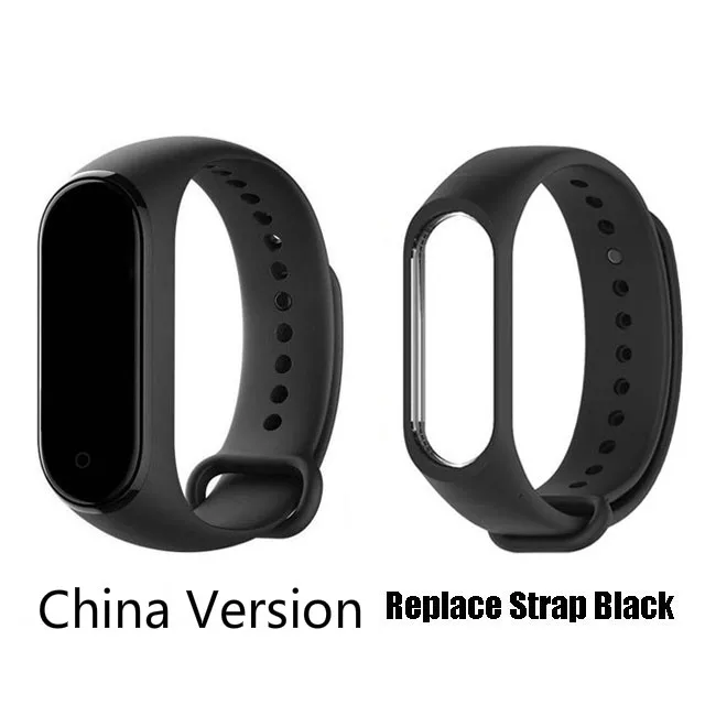 add black strap Xiaomi Mi браслет 4 Bluetooth 5,0 Фитнес браслет AMOLED цветной сенсорный экран Музыка AI пульс - Цвет: add black strap