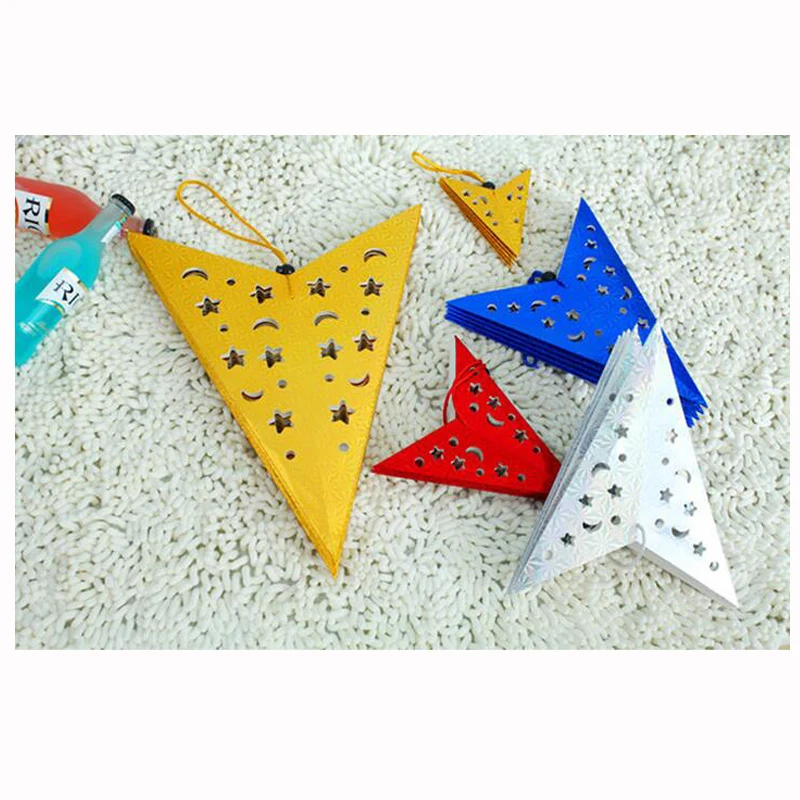 Хэллоуин украшение звезда свет 3 размера праздник день рождения Картон Складная