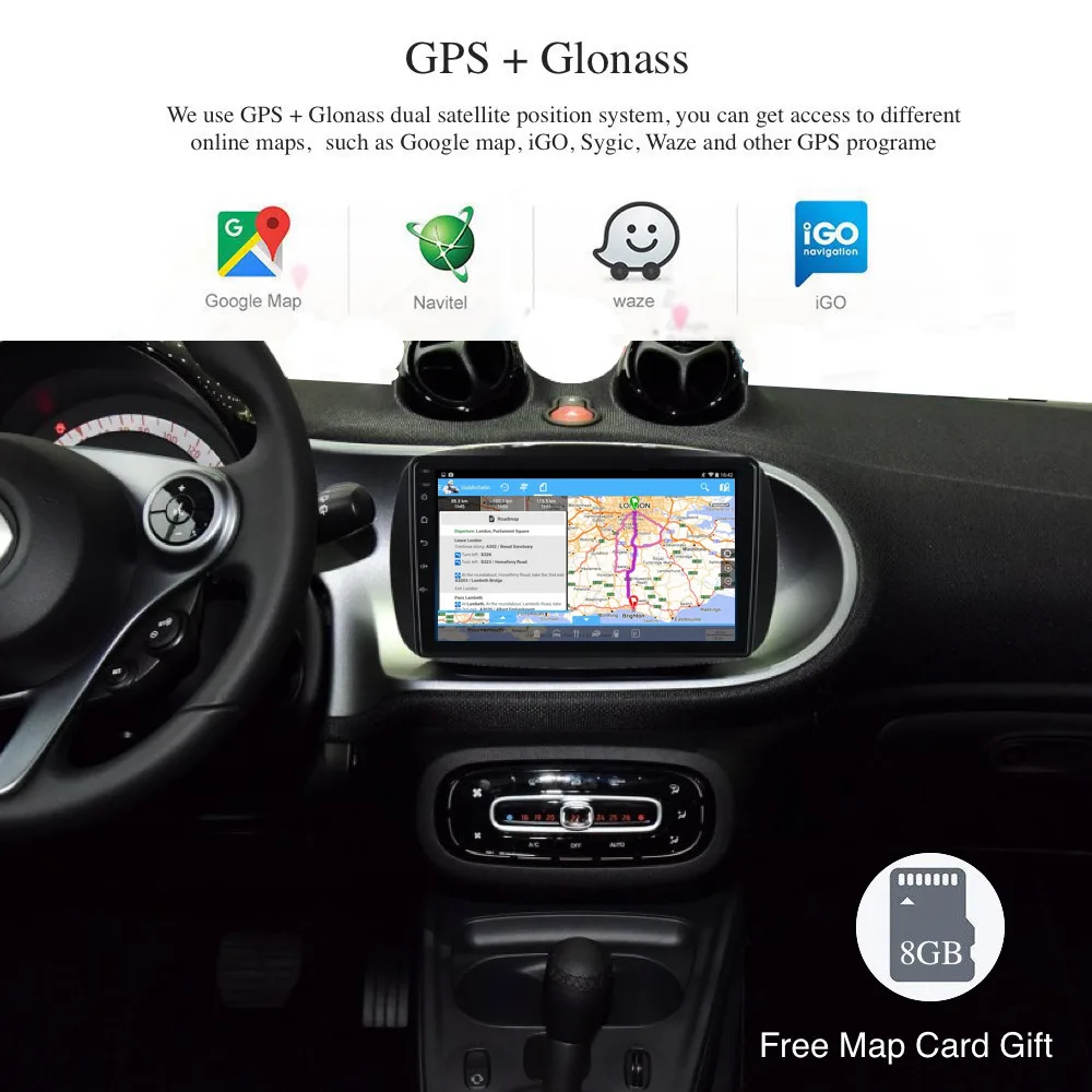 Android 8 0 автомобильный стерео для Mercedes Benz Smart ForTwo C453 A453 W453 2016 2017 2018 JBL GPS навигация Wifi