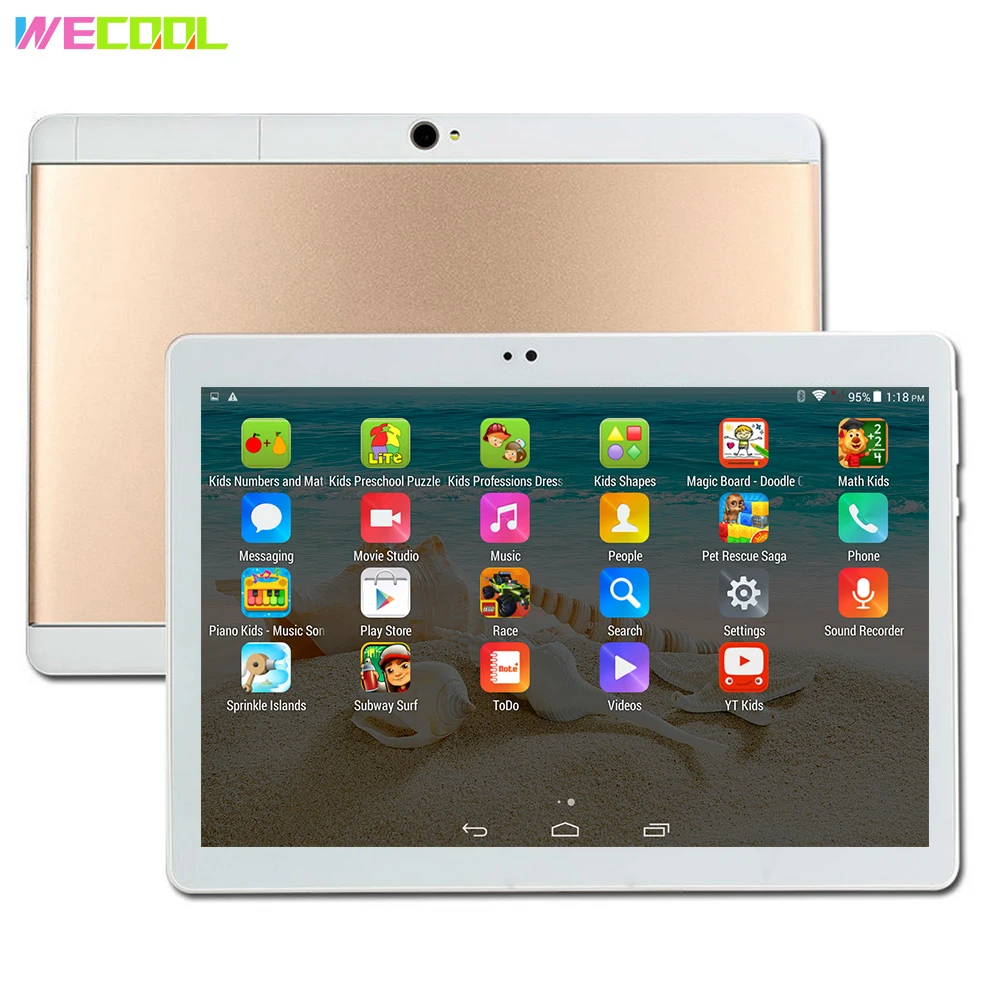 10 дюймов WeCool Android Детские планшеты PC 16 ГБ с 3g сети предварительно Дети