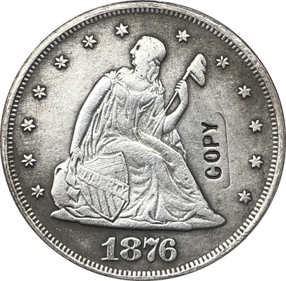 Копия монеты Свобода Соединенные Штаты 1876 CC|Безвалютные монеты| |