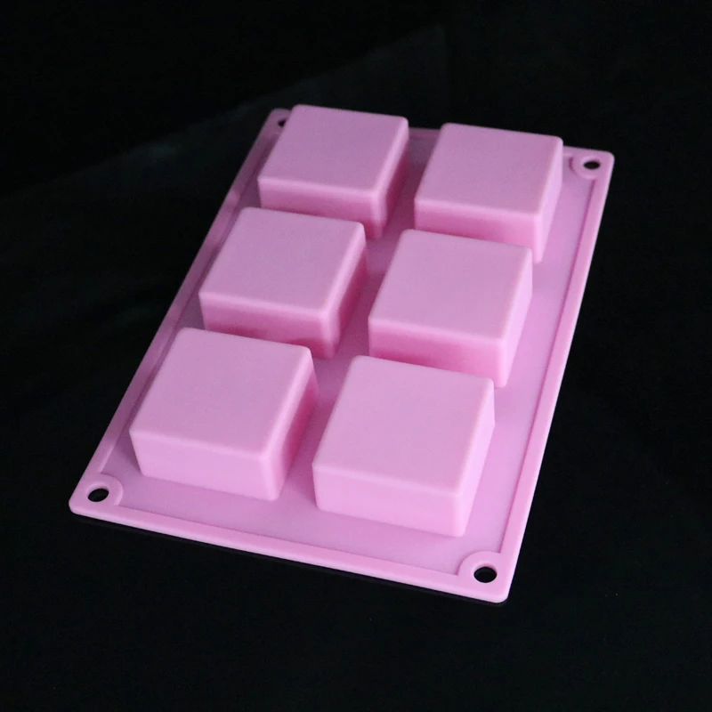 1 шт. 6 отверстий квадратное ручное мыло холодного приготовления силиконовая