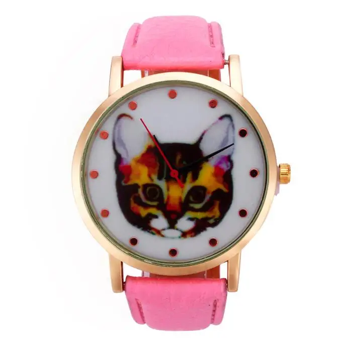 Рай 2017 Горячая Классический Шарм Мода сова Шаблон PU Кожаный Ремешок Аналоговый