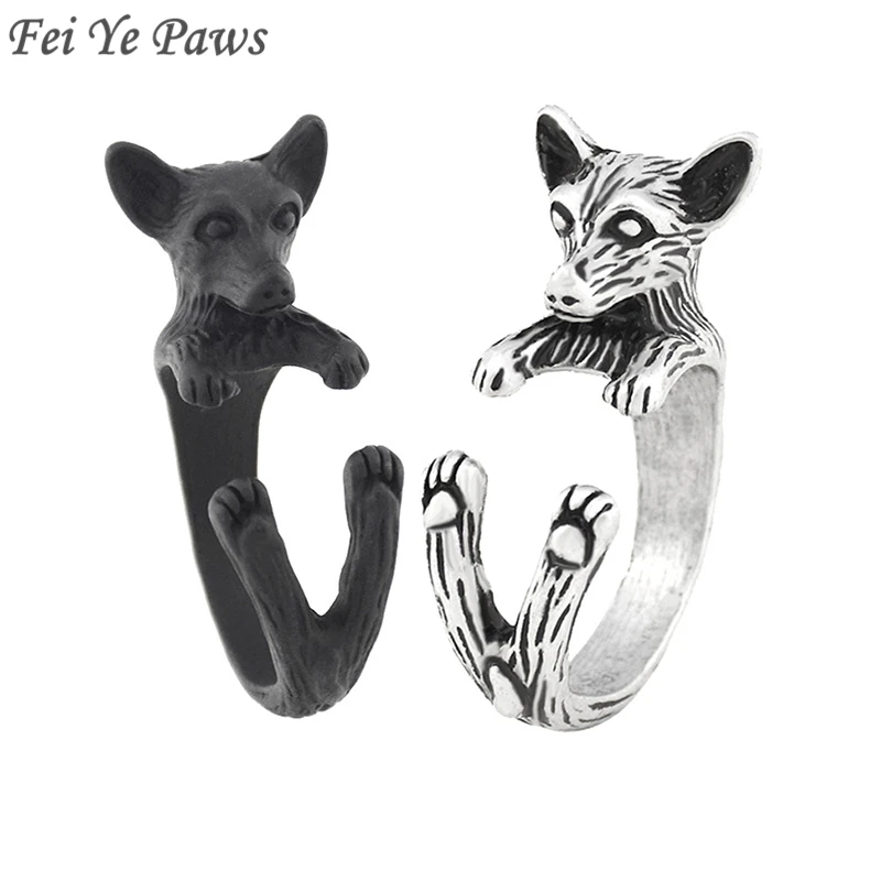 Fei Ye лапы Винтаж кольцо с чихуахуа Анель хиппи для животных собак в стиле бохо