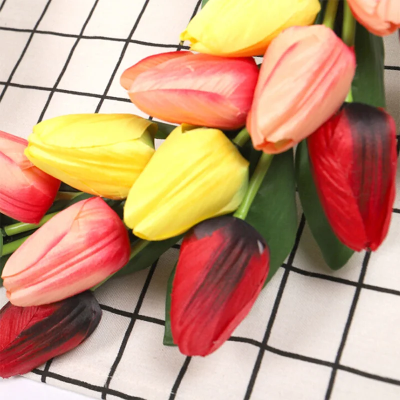 Искусственные тюльпаны цветочные венки подвеска для дома входной двери окна