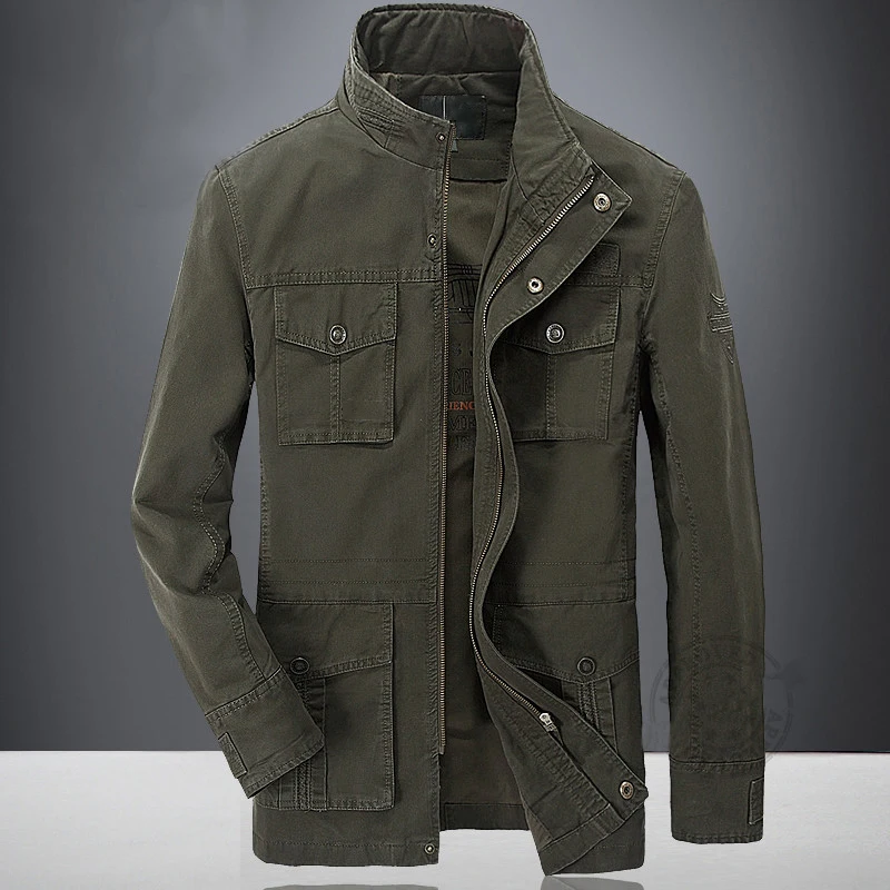 Весенние мужские куртки брендовые дизайнерские армейские зеленые и пальто для