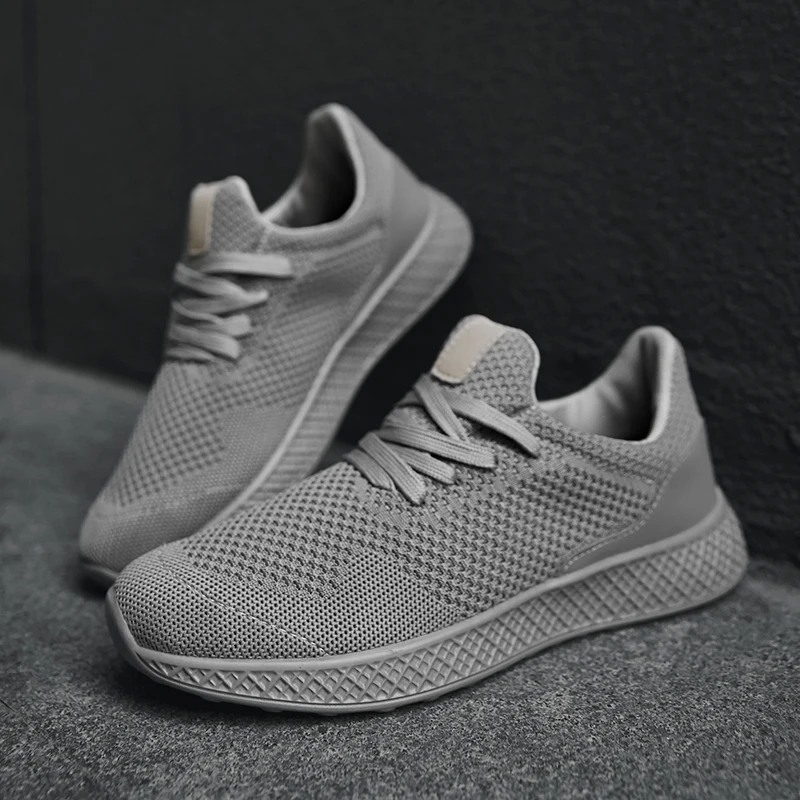BomKinta New Breathable Adult Casual Shoes Men Plus Size 48 Mesh All Black Tenis Sneakers Outdoor Walking Male | Обувь