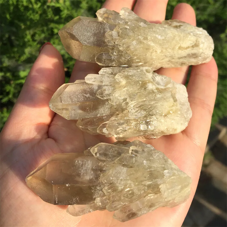 Натуральный желтый кристалл кварц цитрин кластер образец минерала заживление