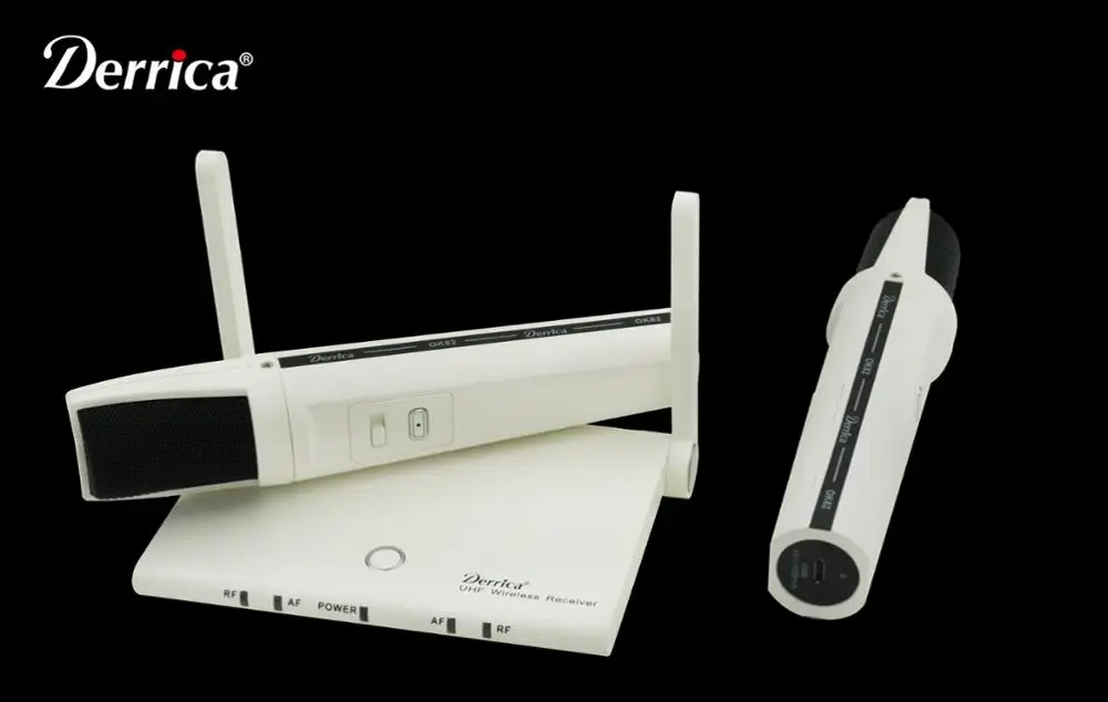 저렴한 무료 배송! Derrica OK-82 듀얼 핸드 헬드 송신기 마이크, 전문 UHF 무선 마이크 가라오케 시스템