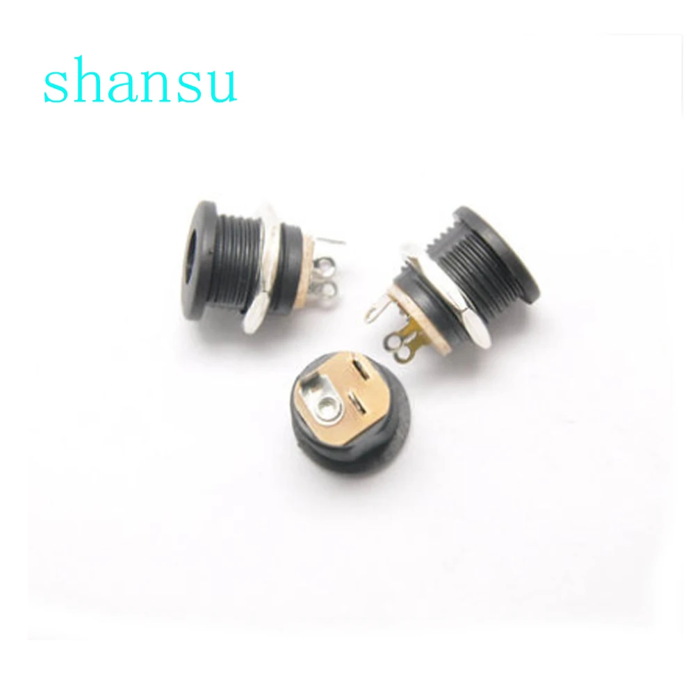 10 шт. DC 022 5 5x2 1 мм 5*2 Power Jack Connecteur панель монтажа DC022 2 1|Соединители| |