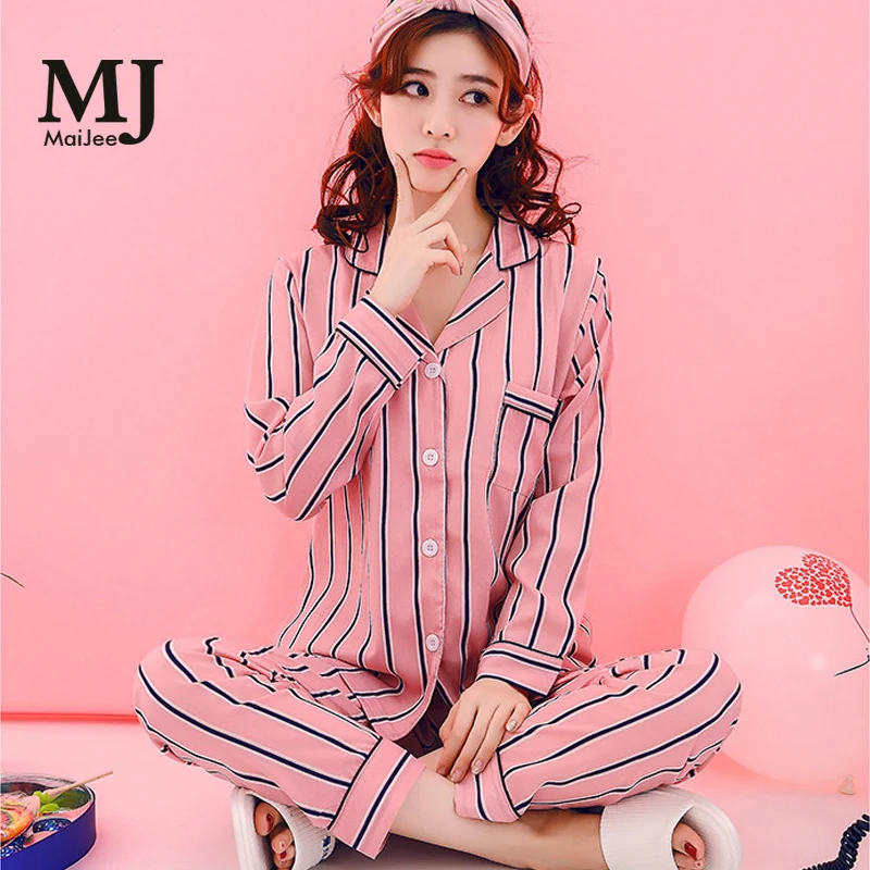 

MaiJee Pyjamas Women Pijamas Mujer Pijama Set Pajamas Night Suit Pink Pigiama Donna lenceria Pajama Pijama Feminino Pyjama Femme