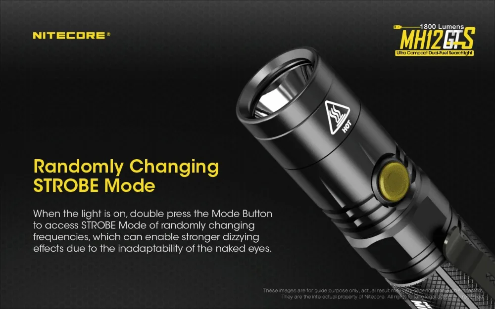 Nitecore MH12GTS 1800 люмен Long бросок USB Перезаряжаемые фонарик с высокой производительностью Батарея и Nitecore GM02