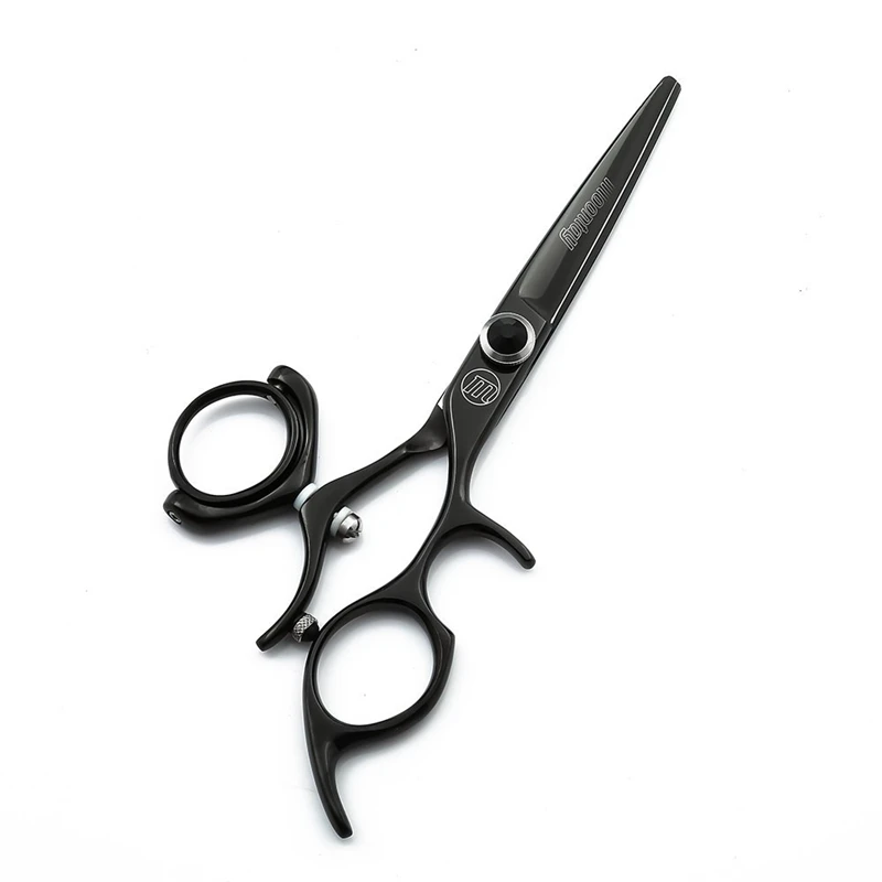 cutting with bag Moonham 5,5 дюймов Профессиональные парикмахерские поворотные ножницы для волос Парикмахерские ножницы с поворотной ручкой 360 градусов Парикмахерские ножницы машинка для стрижки волос - Цвет: cutting with bag