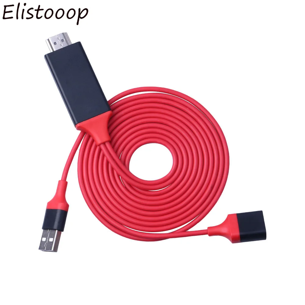 Кабель конвертер 1080P Full HD USB HDMI для iPhone 6 6s 7 7p 8 8p X iPad Samsung телефонов Android ТВ видео