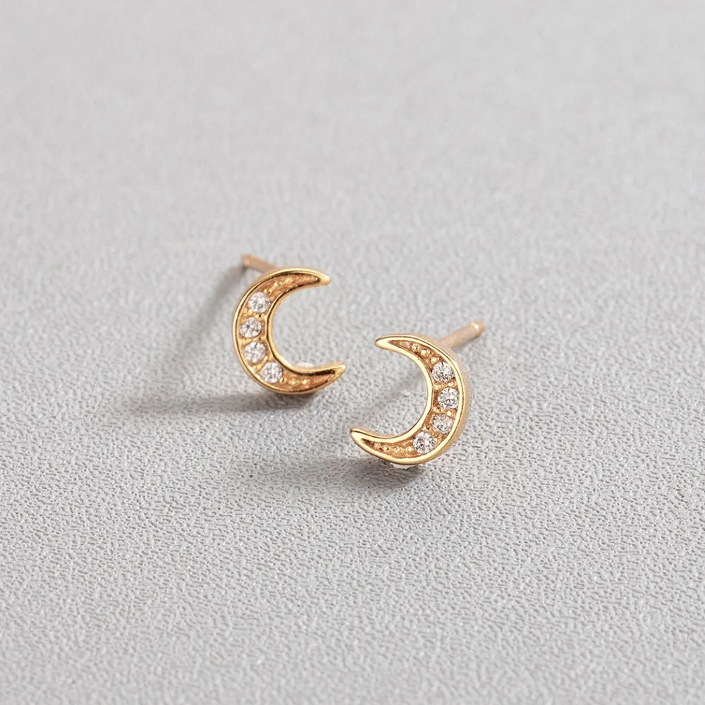 Chandler Горячая Сейлор Мун серьги Crescent Moon Шпилька с кубическим цирконием Луна ухо серьги ювелирные изделия на каждый день лучший маленький подарок