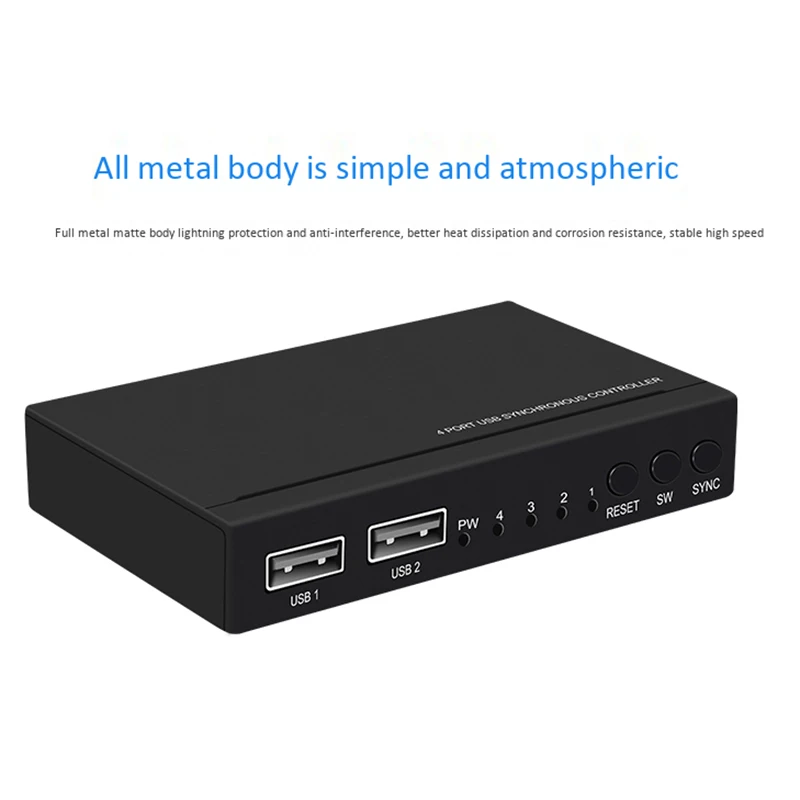 4 порта Usb разветвитель экрана Kvm переключатель синхронный контроллер клавиатура