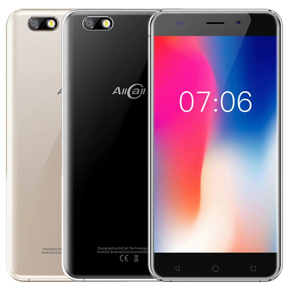 В наличии! Оригинальный AllCall Мадрид 5 дюйма HD Dual SIM Android 7 0 mt6580 четыре ядра 1 ГБ