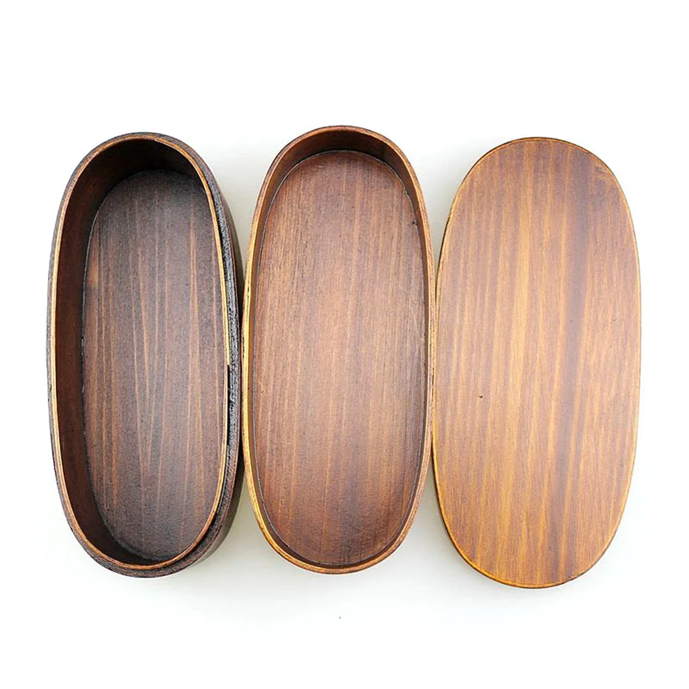 2 слоя минималистский ретро передовые японские Натуральный Деревянный Ланчбокс