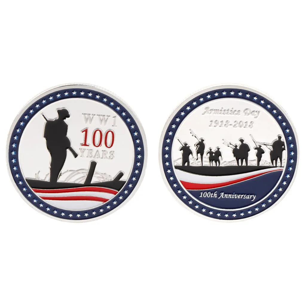 

Commemorative Coin the First World War Armistice Day 1918 -2018 100 Years Anniversary Souvenir Craft Art Collection Gifts
