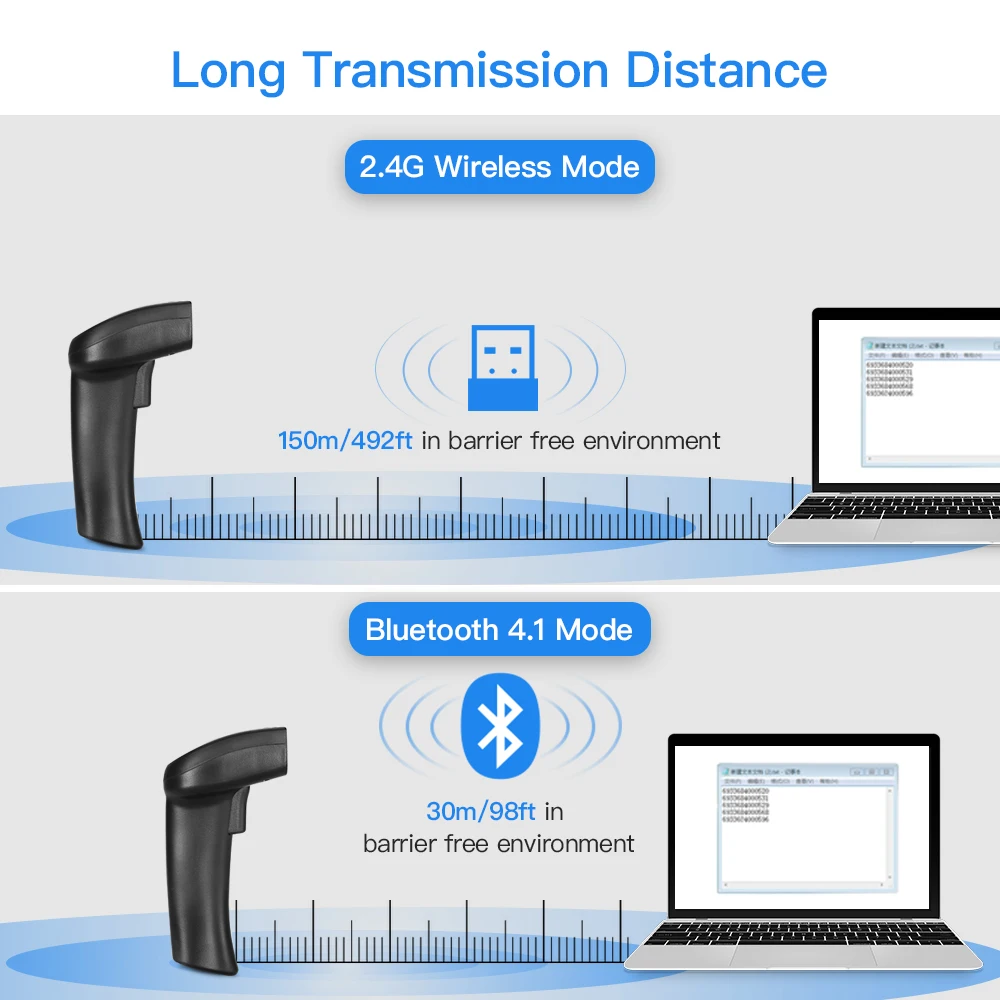 Eyoyo QR Bluetooth сканер штрих-кода с 3-в-1 Bluetooth& 2,4G ключ Беспроводной& проводное соединение экономически эффективным 2D сканер