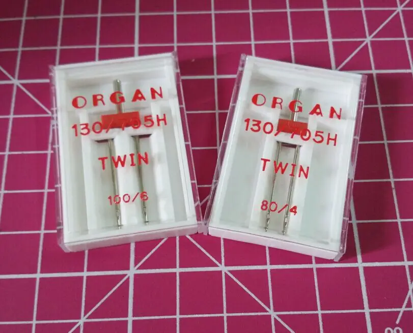 Иглы двойная игла 130/705H c 90/4 мм 100/6 бытовая швейная машина игла|sewing machine twin needle|organ
