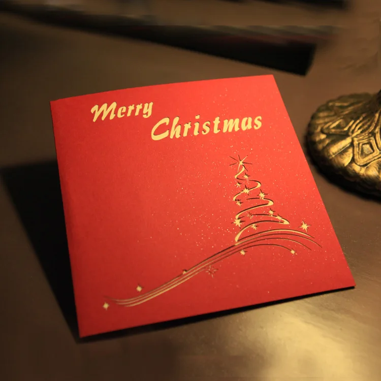 2019 Merry Christmas 3D Pop up Cards Handmade Postcards Greeting for New Year Kids Gifts | Дом и сад