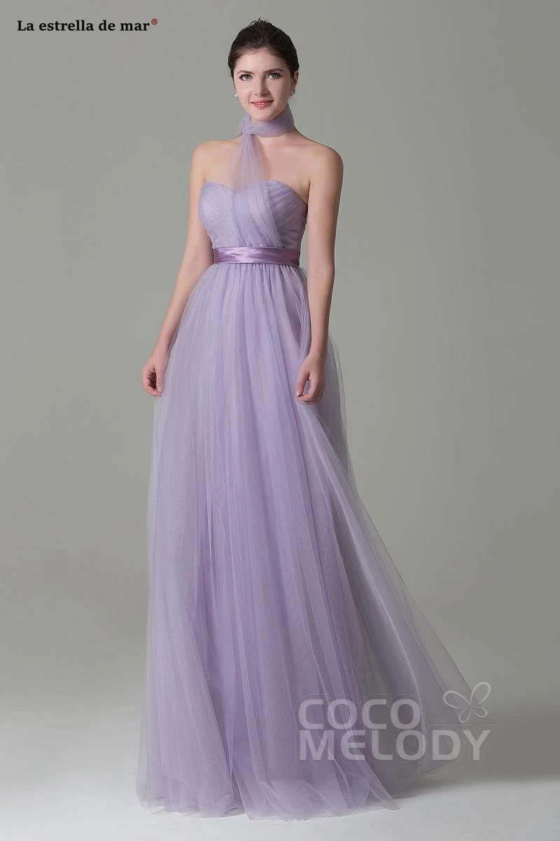 Robe demoiseur d'honneur, горячая распродажа, Марлевое, алиновое, половина рукава, конвертируемое, лавандовое, фиолетовое платье для невесты, длинное, vestido madrinha