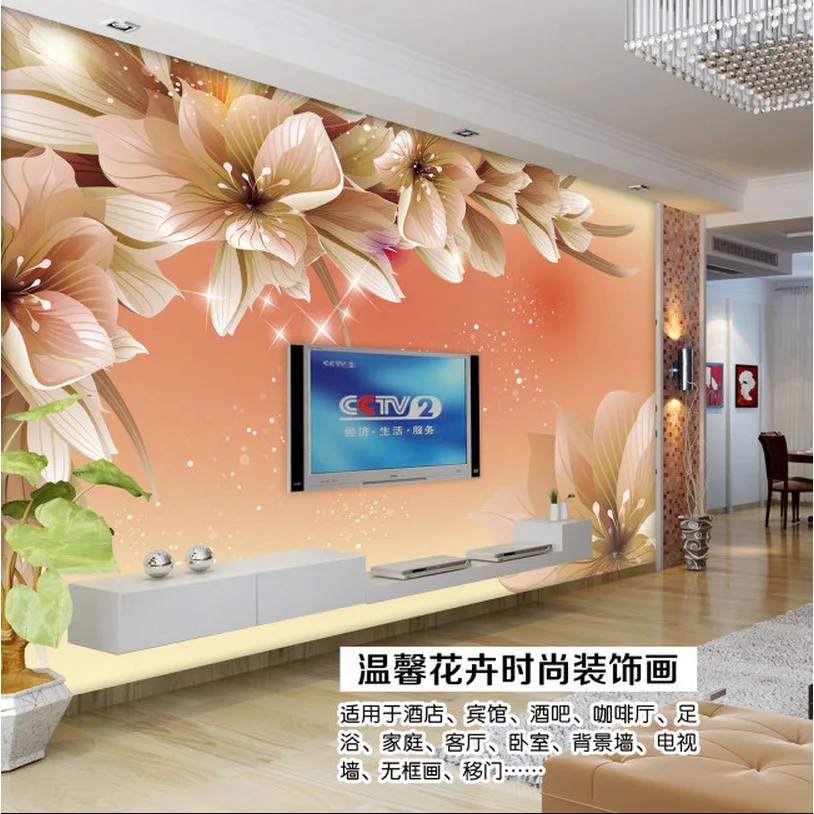 Fashion Flowers Floral 3D Wallpaper Papel De Parede Glitter for Brick Walls 3d Flooring Marble Vinyl Vintage Decor | Обустройство