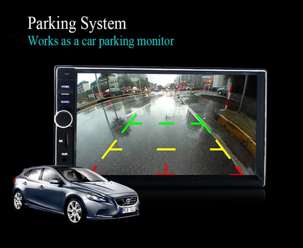 Автомобильная камера заднего вида + 2 DIN 7 дюймов Bluetooth аудио в тире сенсорный экран