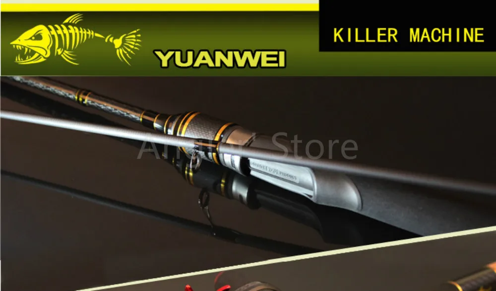 YUANWEI 1,98 м 2,1 м спиннинговое Литье удочка 2 Раздел Фудзи аксессуары М МОЩНОСТЬ приманка стержень приманка вес 6-24 г карбоновое волокно стержень