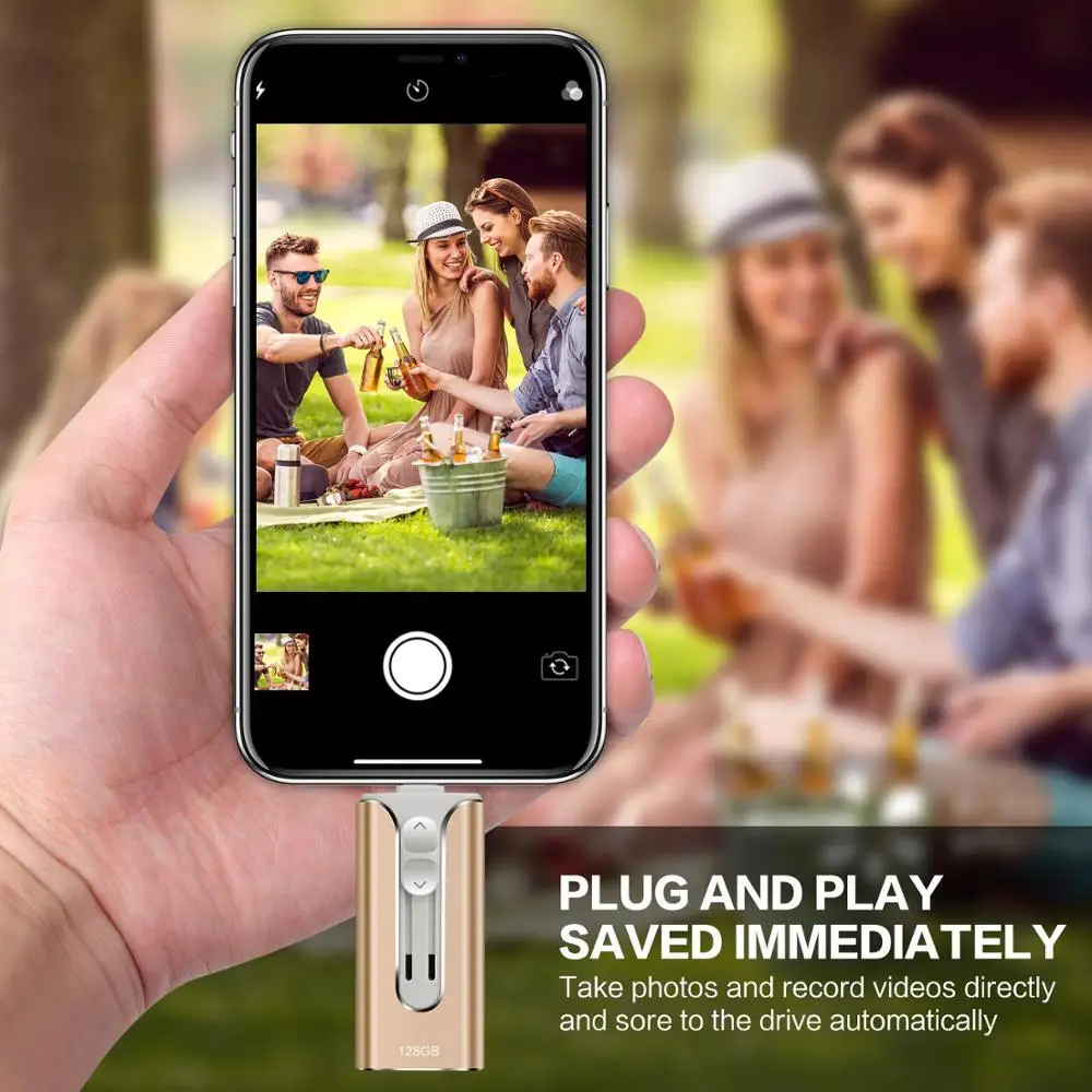 USB флэш накопитель для iPhone 128 ГБ usb ключ 3 0 Lightning Memoria Stick|USB флэш-накопители| |