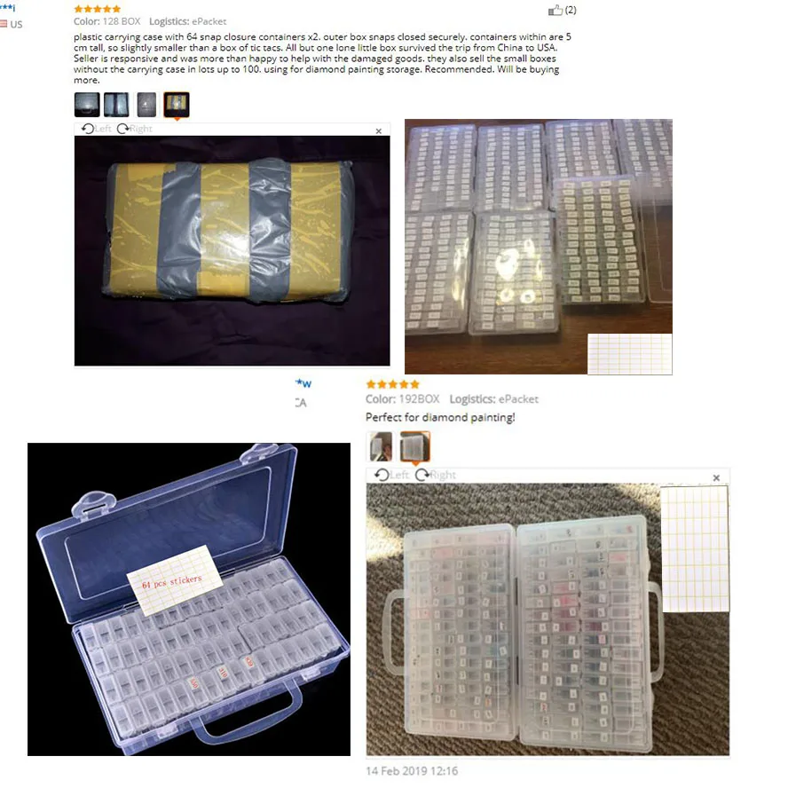Новые пластиковые аксессуары для алмазной живописи 64 шт. контейнер бутылок