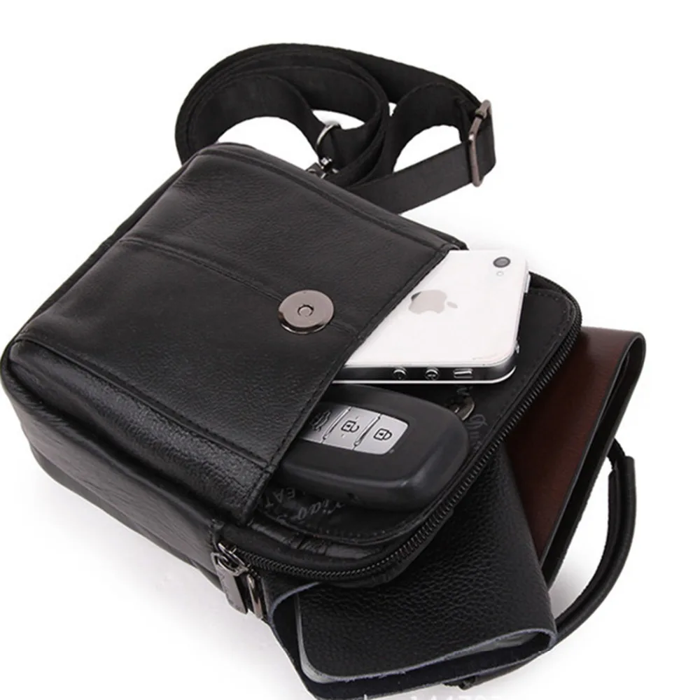 Поясная Сумка из натуральной воловьей кожи для мужчин забавная маленькая