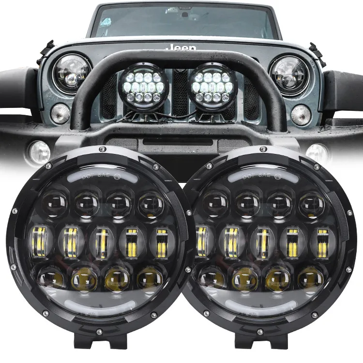 2 шт. 105 Вт светодиодный рабочий свет Hi/Low beam DRL внедорожные фары дальнего света для грузовиков, автомобилей, ATV, SUV, Jeep, строительства, кемпинга, охотников