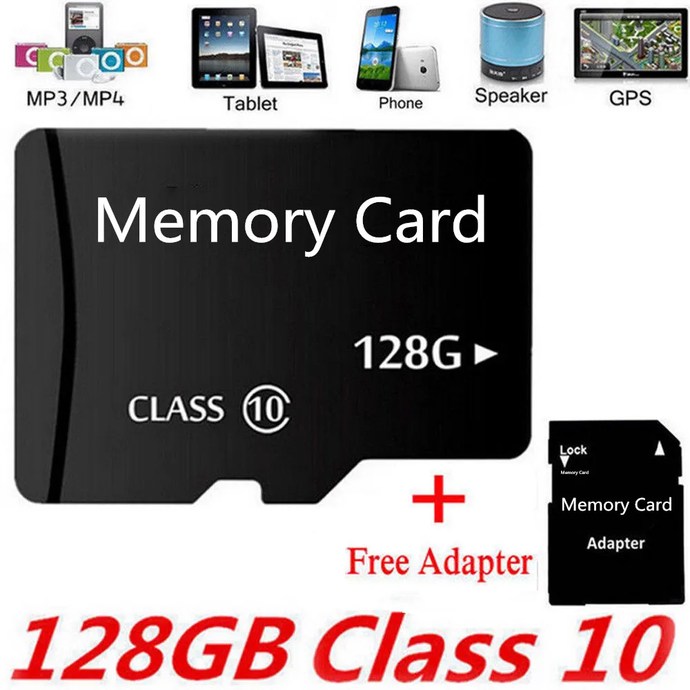 Новая карта памяти Micro SD 2G/4G/8G/16G/32G/64G/128G/256G Flash TF Class 10 SDXC SDHC карта+ Бесплатный адаптер