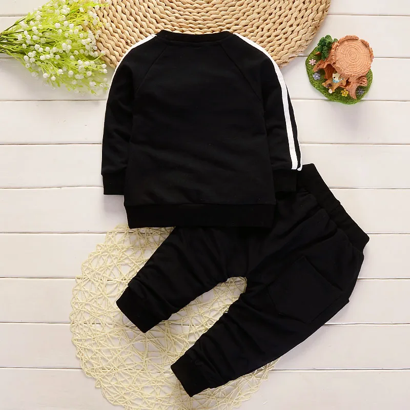 Baby Boy Clothes Spring Autumn Cartoon Dog Round Neck T-shirts Tops Long Pants Infant Clothing Set Casual Kids Bebes Sport Suits | Детская
