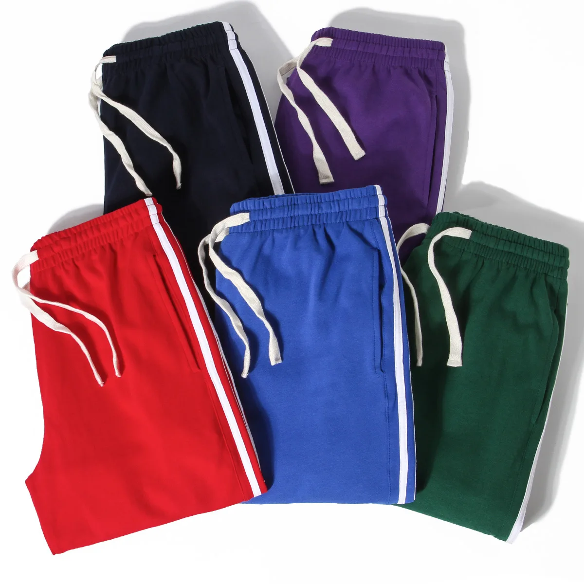 Полосатые модные уличные повседневные 100% хлопковые брюки свободного размера