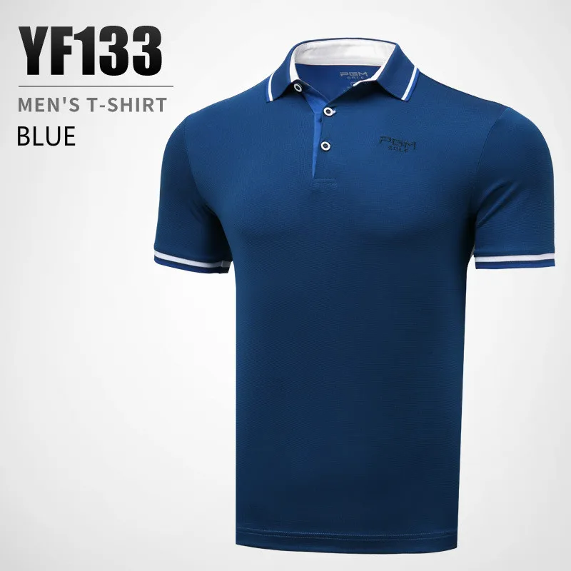 Мужская футболка для гольфа PGM летняя быстросохнущая дышащая с коротким рукавом