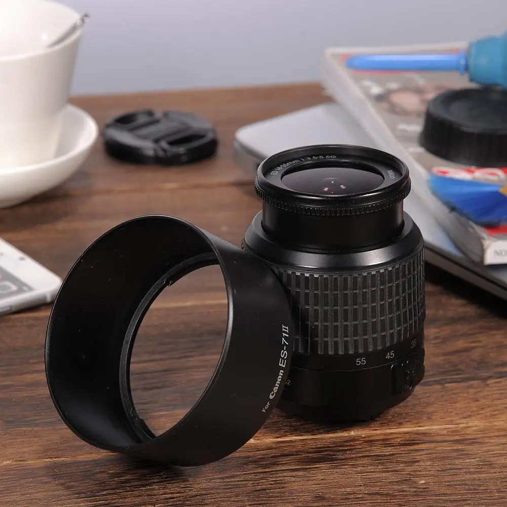 Черная ES 71 II DSLR камера байонетная бленда для CANON EF 50 мм F/1 4 USM объектива