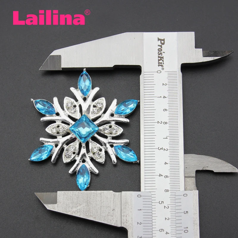 Детская маскарадная одежда нарядное голубое платье Снежная цветок броши для