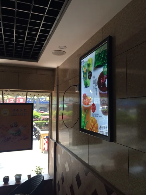 Крытый Настенный монтаж Алюминий Профиль рамки светодиодные табло меню с