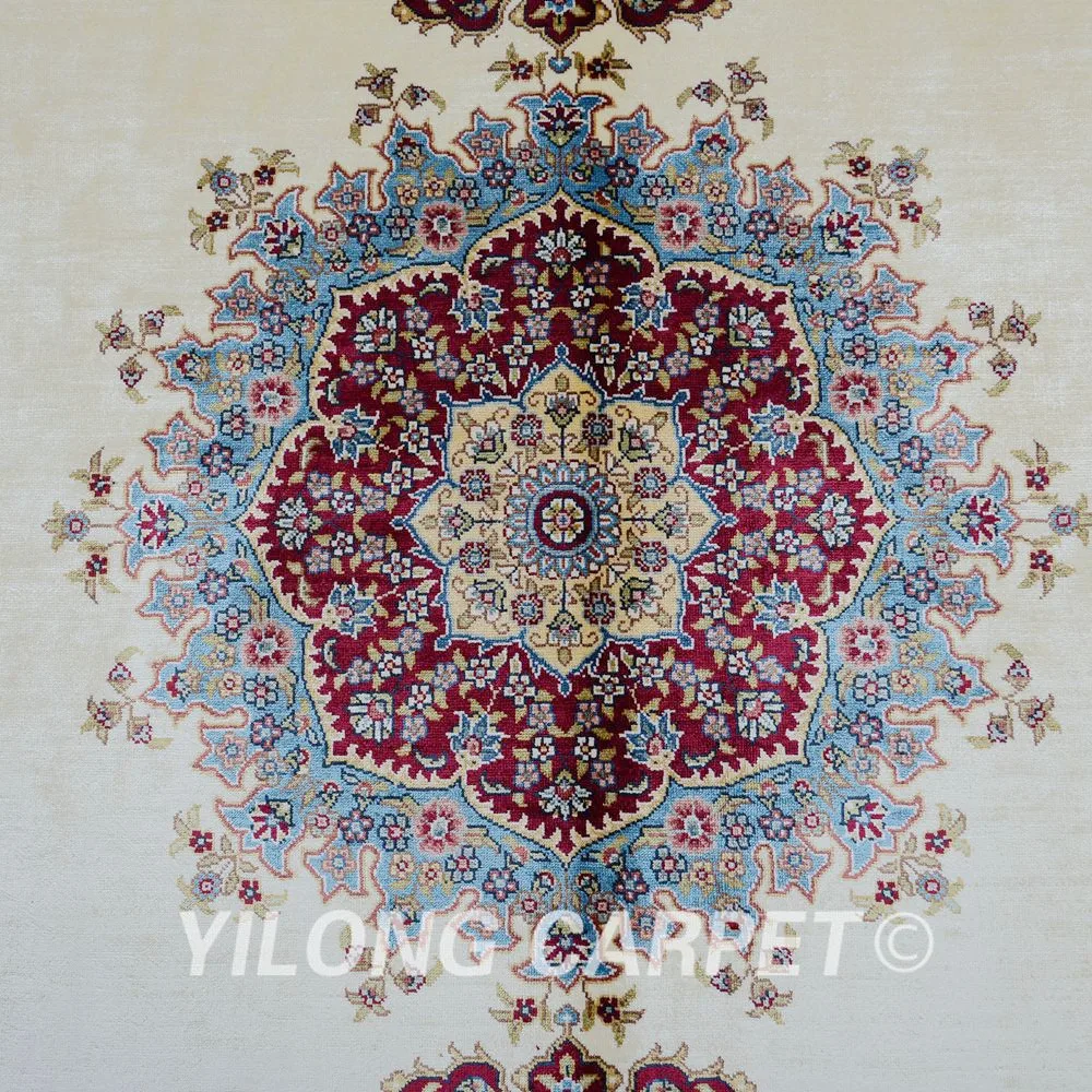 Yilong 4 'x 6' традиционный Тебриз ковер бежевый vantage античный шелковый (0695)|tabriz