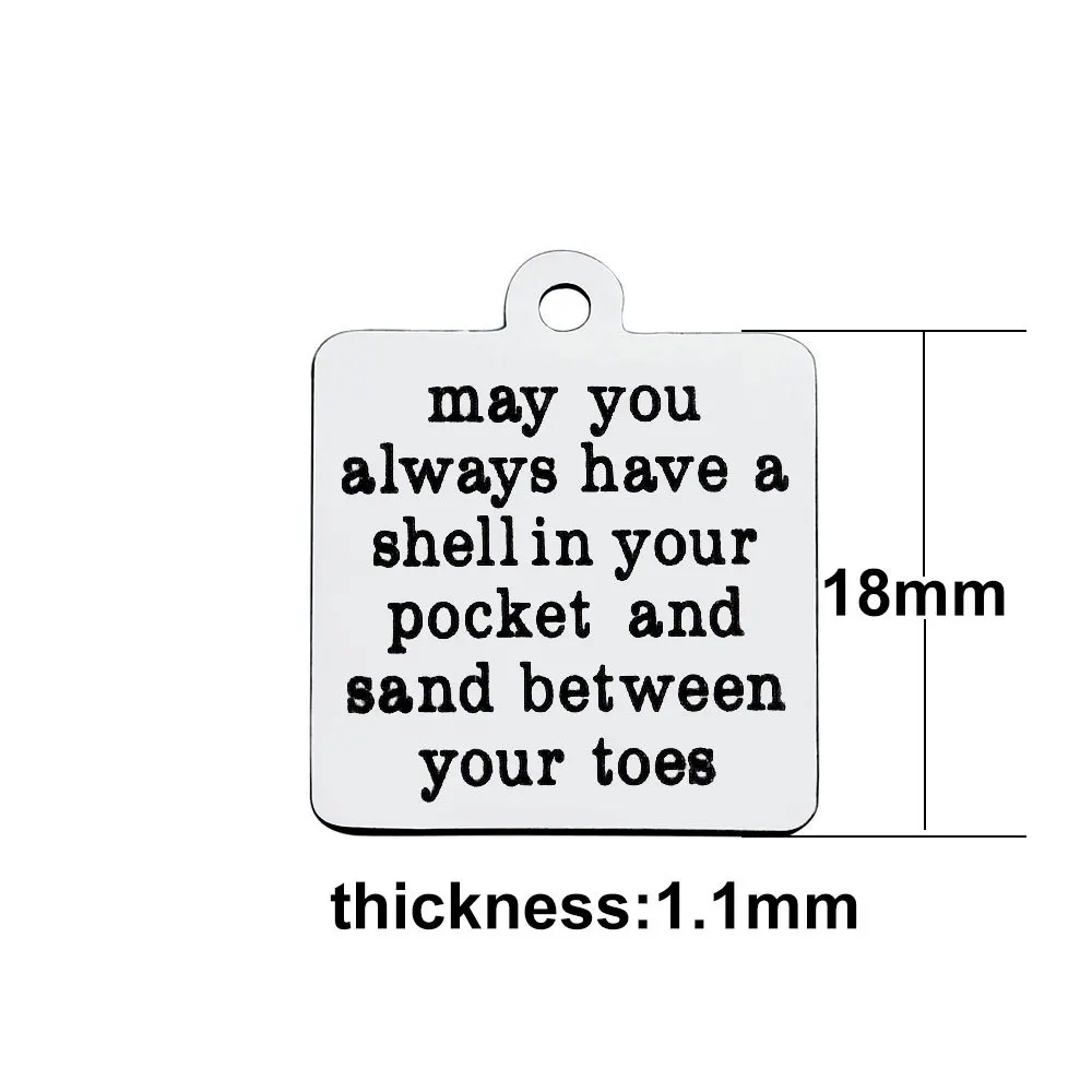 10pcs/lot 18mm Stainless Steel Inspirational Letter Charms for Jewelry Making DIY Findings Bracelet Bangle Accessories | Украшения и