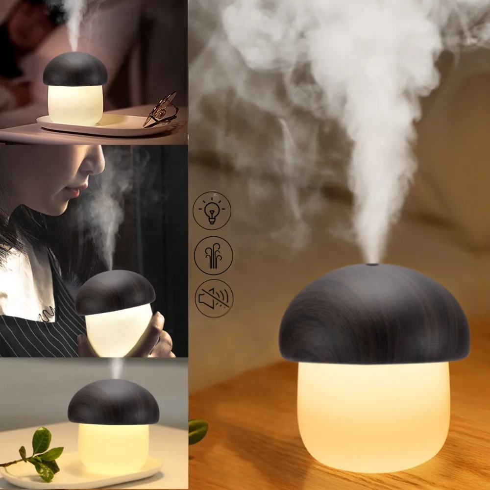 Портативный гриб usb увлажнитель и очиститель масла туман воздуха ночной
