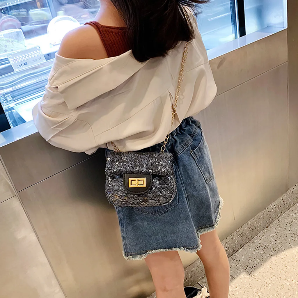 OCARDIAN/Модная сумка для девочек стильная кожаная через плечо с блестками